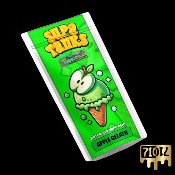 Supa Tanks Apple Gelato THC Vape Pen Packaging Front