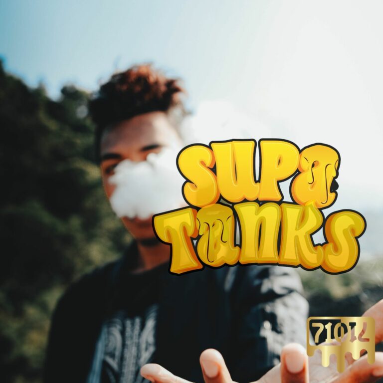 Supa Tanks THC Vape Lifestyle Shot with Logo